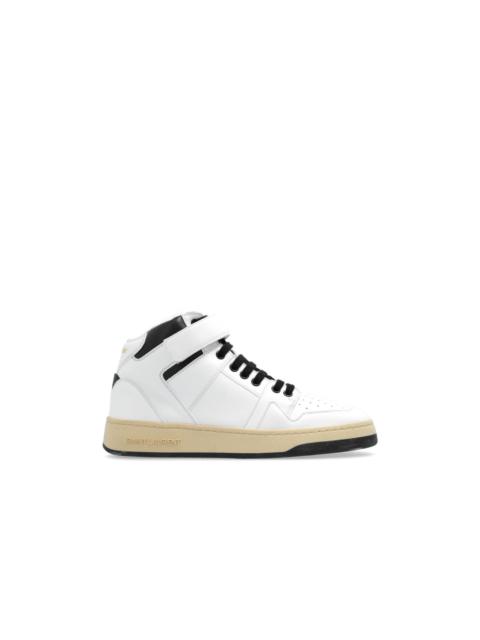 SAINT LAURENT SAINT LAURENT White/Black Mid Top Sneakers New & Authentic (