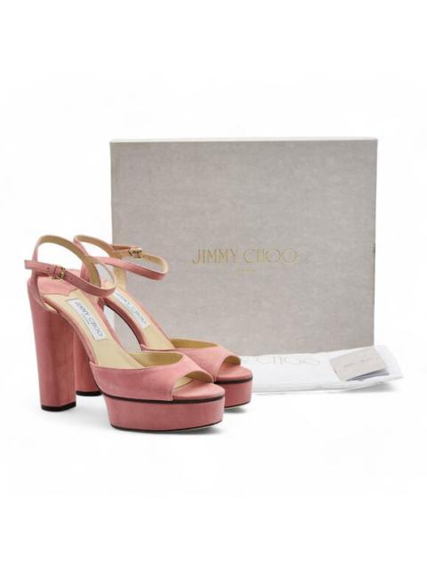 JIMMY CHOO Jimmy Choo Peachy Platform Sandals 125mm - Suede - Pink 41 10.5 $850