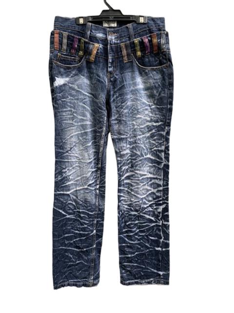 Japanese Brand Nylaus Jeans Double Waist Denim Pants