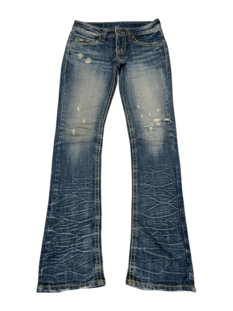 Other Designers If Six Was Nine - Material Girl Mud Wash Honeycomb Distressed Flare (AD19)