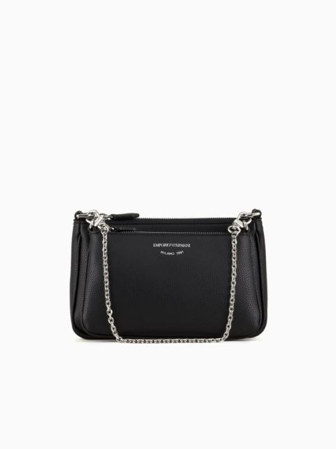 EMPORIO ARMANI Deer-print double mini bag with shoulder strap