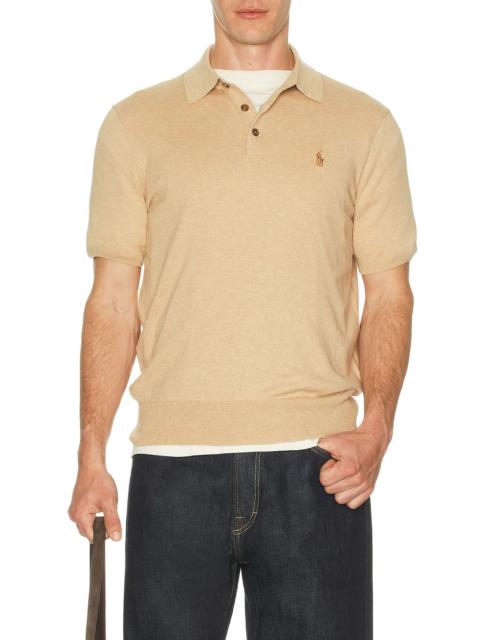 Polo Ralph Lauren Short Sleeve Cotton Placket Pullover Sweater