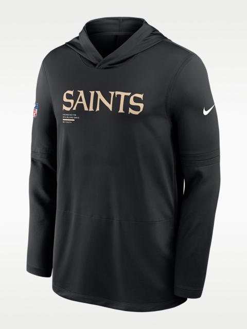 Nike New Orleans Saints Pure Fury Sideline Men's Nike Dri-FIT NFL Long-Sleeve Hooded Top