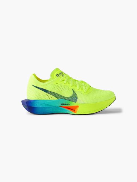 Nike ZoomX Vaporfly 3 Flyknit neon mesh sneakers
