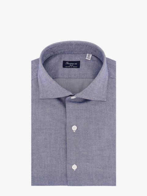 FINAMORE - Finamore Herringbone Cotton Shirt
