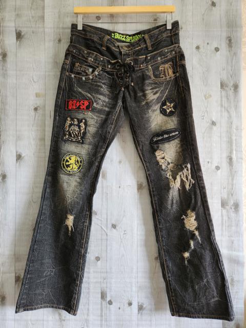 Other Designers Japanese Brand - Seditionaries Punk Rock Double Waist Denim With Patches