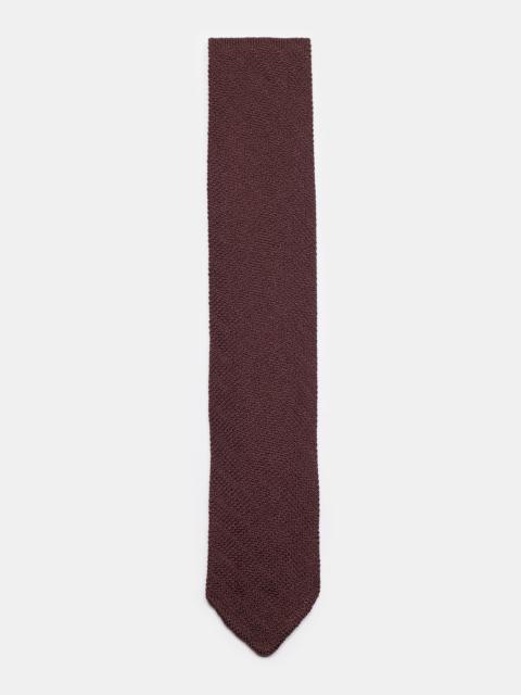 mfpen Formal Tie in Brown Knitted Stripe