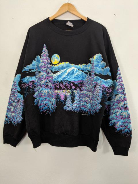 Other Designers Vintage 90s beautiful art sweathshirt fullprint made in usa