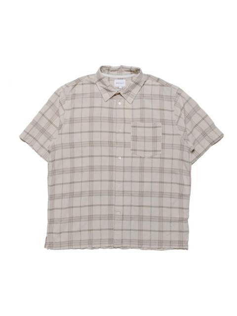 NORSE PROJECTS Ivan Relaxed Textured Check SS Shirt Oatmeal