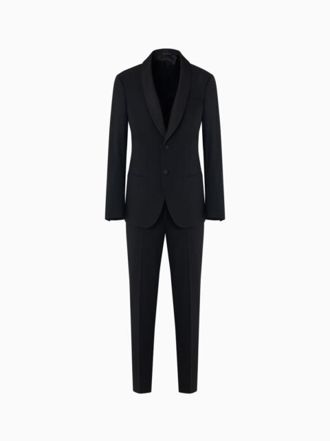 GIORGIO ARMANI SOHO LINE SINGLE-BREASTED TUXEDO IN WOOL CRÊPE