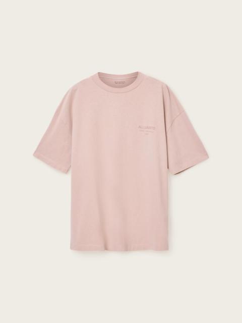 ALLSAINTS XANDER FLOCKED LOGO OVERSIZED T-SHIRT