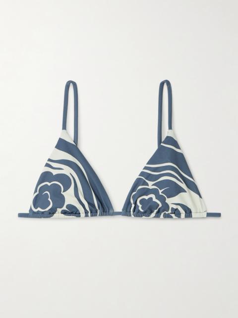 SIR. Lilou Printed Triangle Bikini Top