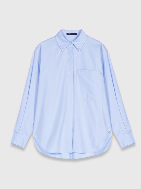 maje Long poplin blouse