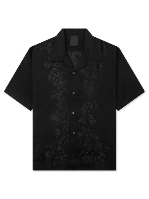 Givenchy BOXY FIT SHIRT IN FLORAL JACQUARD - BLACK