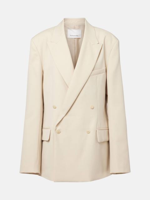 The Frankie Shop Newark double-breasted cotton blazer