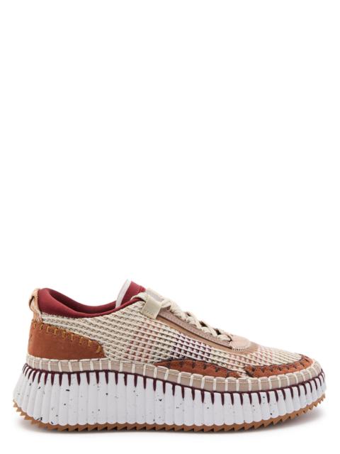 Chloé Chloe Nama Panelled Knitted Sneakers