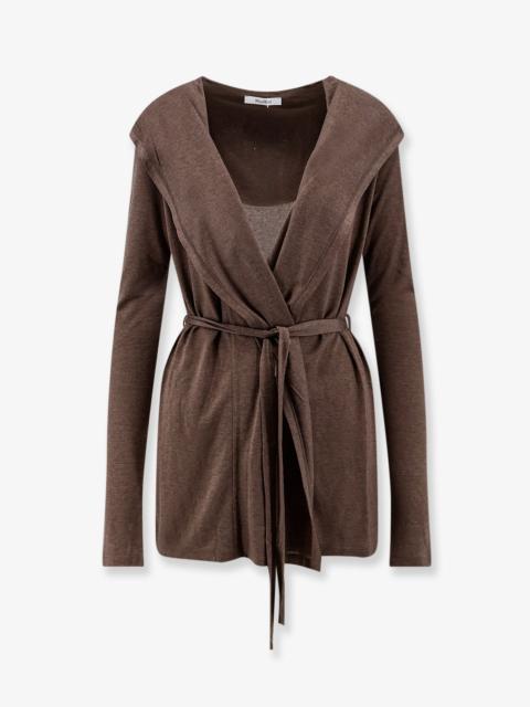 Max Mara Max Mara Lyocell Silk Blend Cardigan Brown