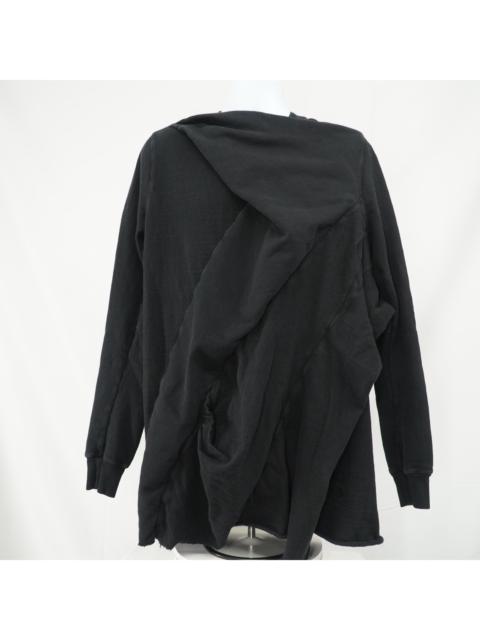 DRKSHDW Pull Over Black Sweater Shirt Geometric Lines Layerd