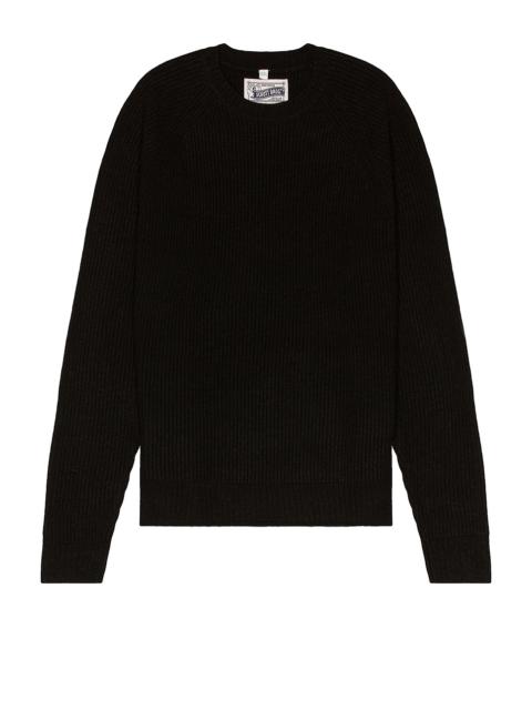 Schott Ribbed Wool Crewneck Sweater
