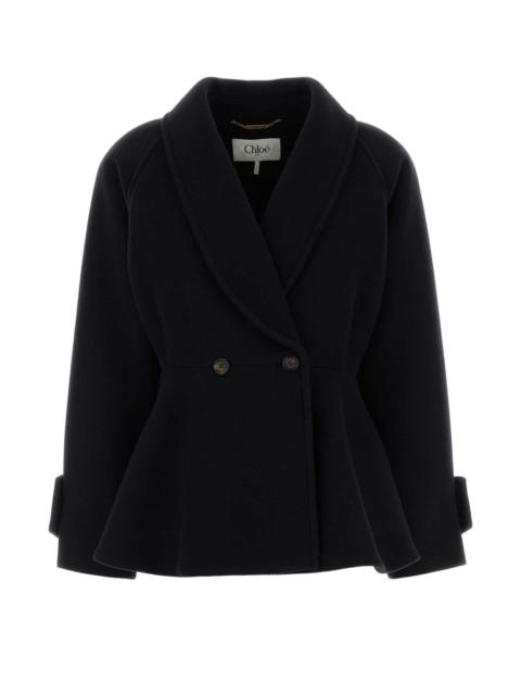 Chloé Chloe Women Black Wool Blend Coat