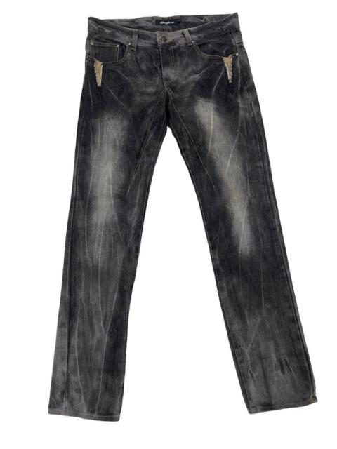 Other Designers Hype Flare Jeans Distressed Denim Streetwear Fashion