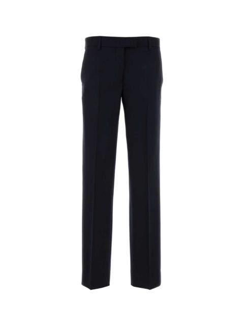 Miu Miu Miu Miu Women Navy Blue Gabardine Pant