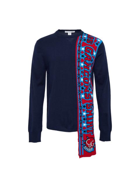 Comme des Garçons SHIRT Acrylic Wool Intarsia 12-Gauge Knit Top