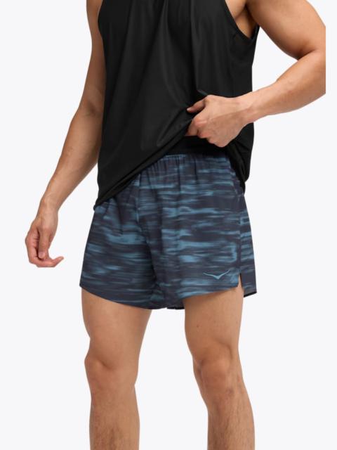 HOKA Men's Glide 5" Short w/ Brief Shoes in Blue Blurr