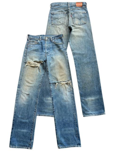 Vtg Levis 503B Selvedge Distressed Mudwash Denim Jeans 30x34