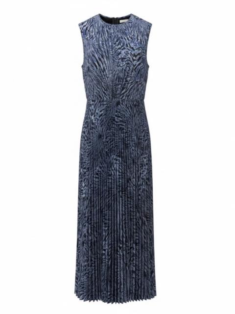 ULLA JOHNSON Malin Satin Dress in Lapis