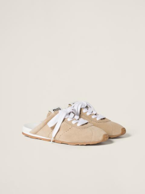 Miu Miu Plume suede mules