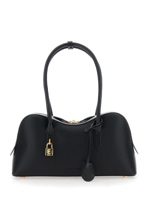 Stella McCartney Stella Mccartney Women 'Ryder' Black Handbag With Two Top Handles And Front Padlock Detail With Logo