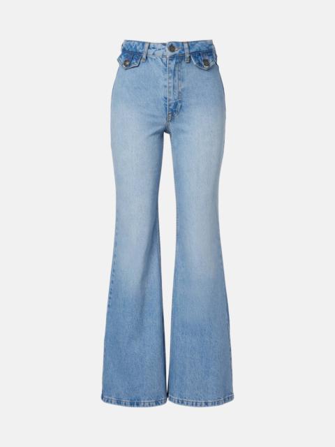 ROTATE High-rise flared jeans