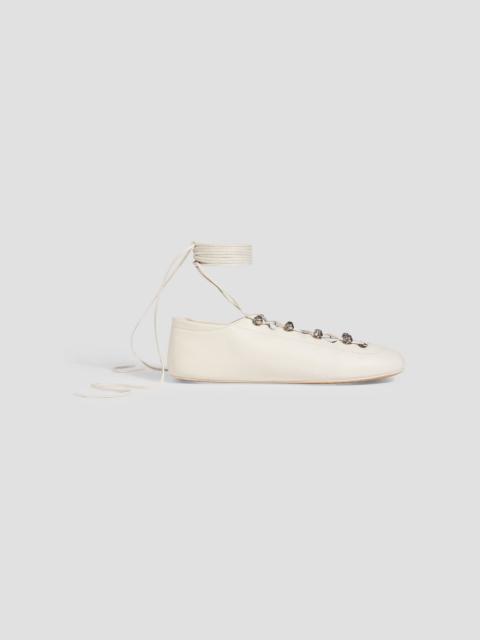 Alexander Wang Vyolette lace-up leather ballet flats