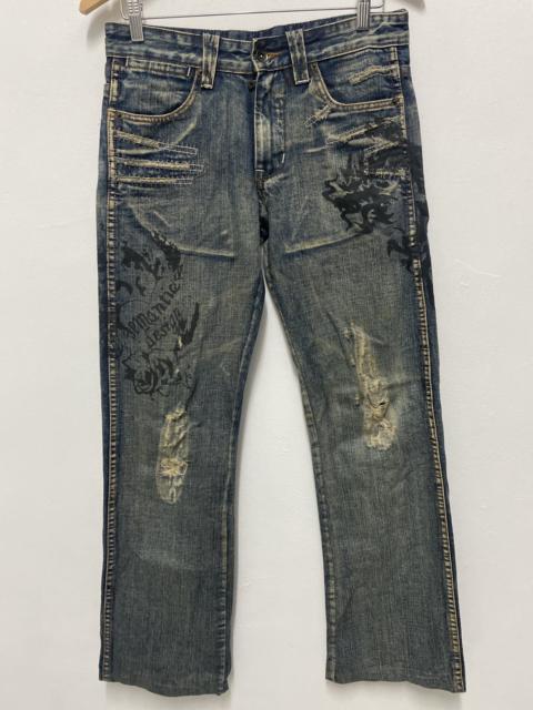 Hysteric Glamour Vintage Semantic Design Spike Design Flare Jeans