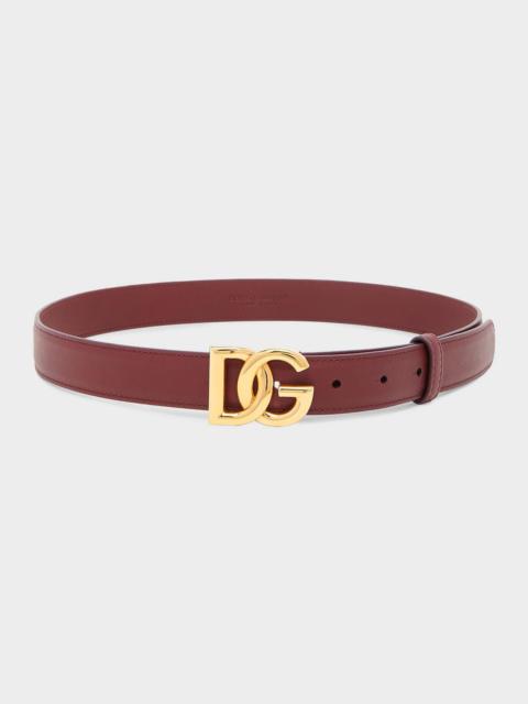 Dolce & Gabbana DG Logo Leather Belt
