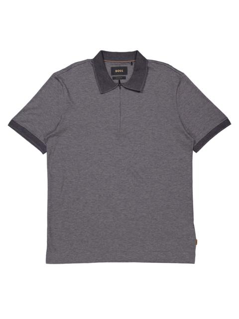 Other Designers Hugo Boss Short-Sleeved Zip-Placket Polo Shirt