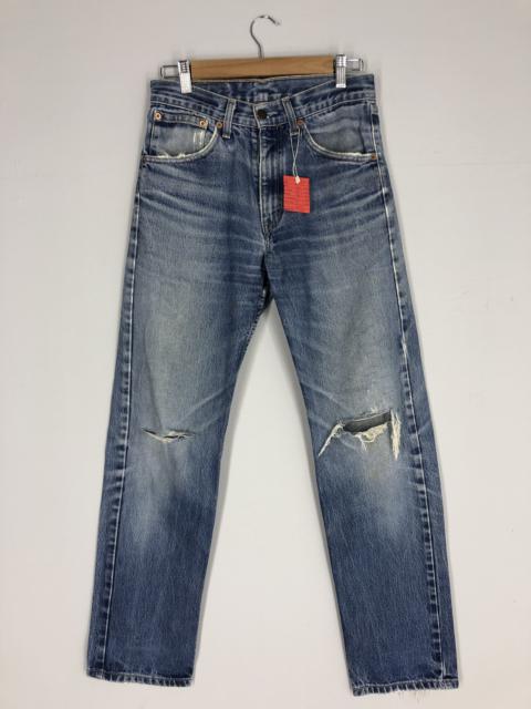 Other Designers Vintage - Ripped Levi's 521 Light Blue Stone Washed Jean Size 30