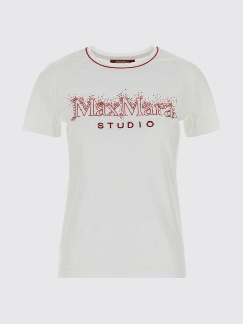 Max Mara Studio Max Mara Studio Women Printed Cotton Crew-Neck T-Shirt Max Mara Studio