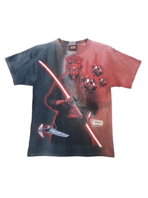 Other Designers Vintage Star wars episode 1 overprint tie dye tees