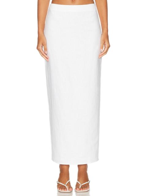 HELSA Linen Maxi Skirt