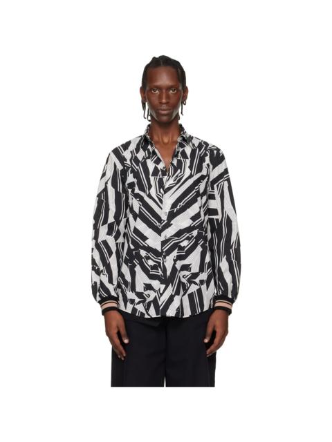 Dries Van Noten Black & White Poplin Shirt