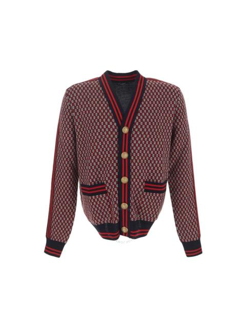 Balmain Balmain Men's Monogrammed Wool Cardigan