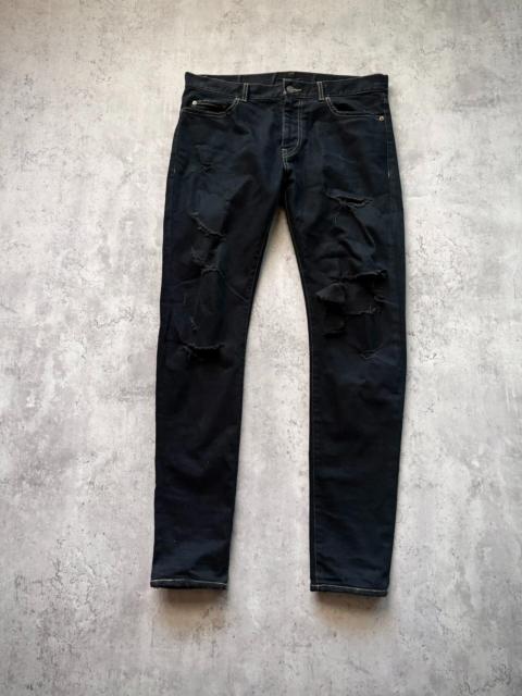 SAINT LAURENT Saint Laurent Paris 16AW D02 Black Distressed Denim Jeans by Hedi Slimane