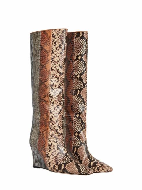 CYNTHIA ROWLEY Cynthia Rowley Embossed Leather Wedge Boot in Multi at Nordstrom