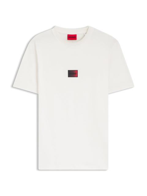 HUGO GRADIENT-LOGO T-SHIRT IN COTTON JERSEY