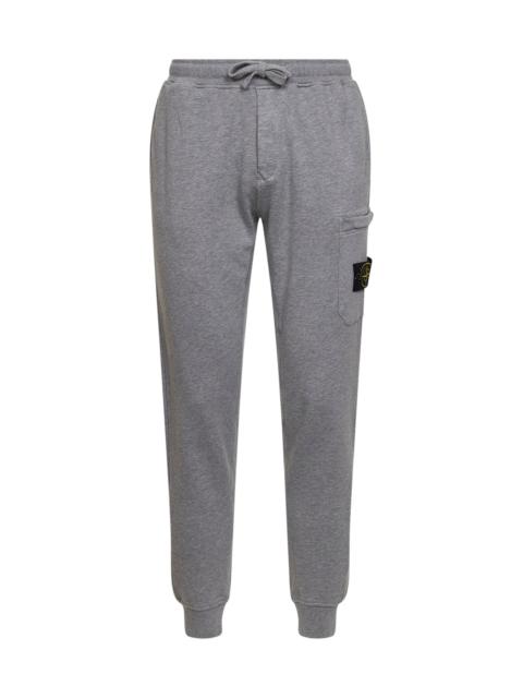 Stone Island Stone Island Men Dust Grey Melange Organic Mélange Cotton Fleece Joggers