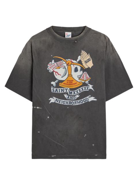 SAINT M×××××× Saint Mxxxxxx Pray Printed Cotton T-shirt