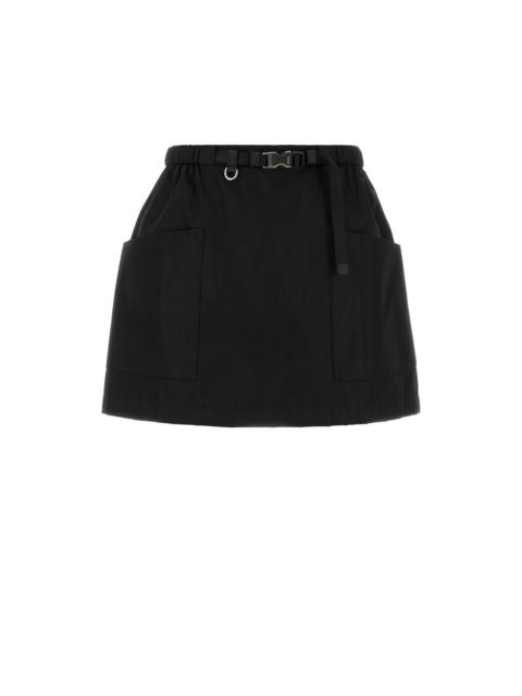 Prada PRADA Black Re-Nylon Mini Skirt New And Authentic (Women's s