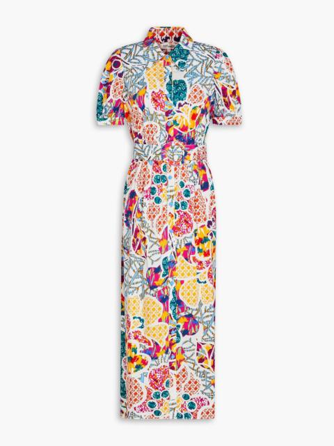 DIANE VON FURSTENBERG Paddy printed cotton-blend poplin midi shirt dress